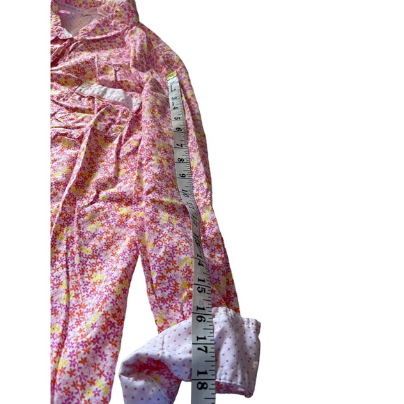 Victorias Secret Night Shirt Womens Medium Pink Floral Cottagecore Sleep Shirt - Picture 12 of 13